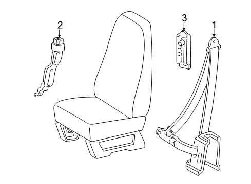1997 GMC Safari Seat Belt Diagram