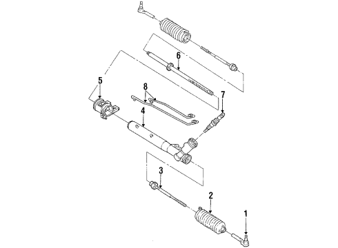 1987 Cadillac Eldorado P/S Pump & Hoses, Steering Gear & Linkage Diagram