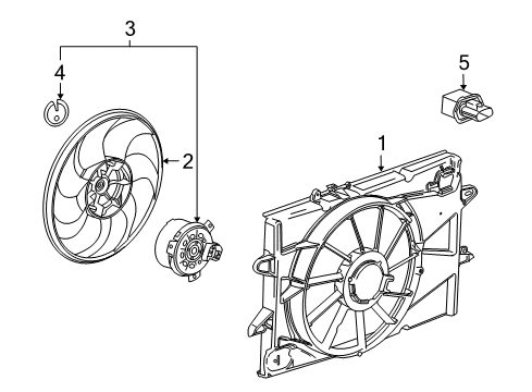 2010 GMC Terrain Cooling System, Radiator, Water Pump, Cooling Fan Diagram