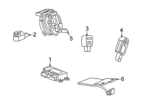 2023 Chevy Trailblazer Air Bag Components Diagram