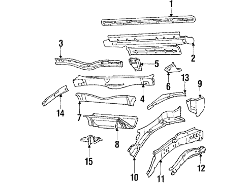 1988 Pontiac Fiero Battery Cable Diagram for 12003646