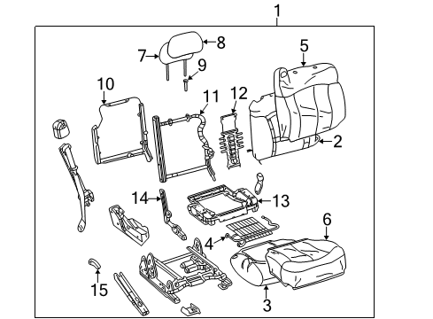 2005 Chevy Silverado 1500 Front Seat Components Diagram