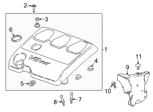 2018 Buick Enclave Engine Appearance Cover Diagram