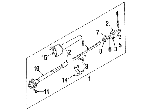 1990 Chevy C3500 Lower Steering Column Diagram