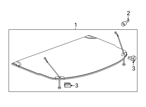 2024 Cadillac XT4 Cargo Cover Diagram