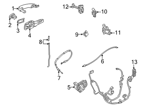 2023 Chevy Trailblazer Lock & Hardware Diagram