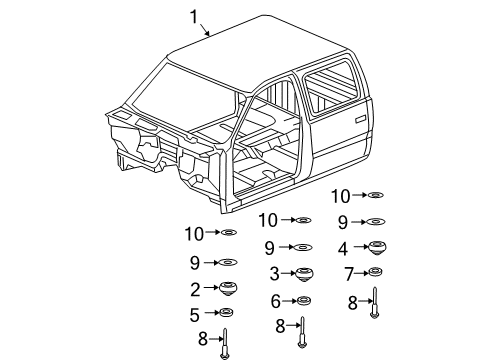 2012 GMC Sierra 2500 HD Cab Assembly Diagram