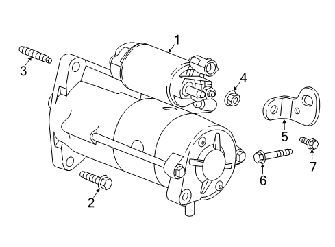 2017 Chevy Cruze Starter Diagram for 55491790