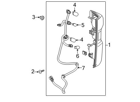 2019 Chevy Silverado 1500 LD Bulbs Diagram