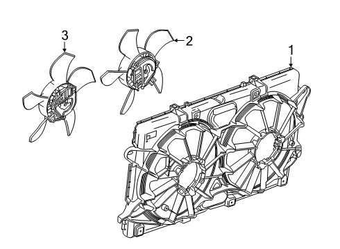 2021 GMC Sierra 1500 Cooling System, Radiator, Water Pump, Cooling Fan Diagram