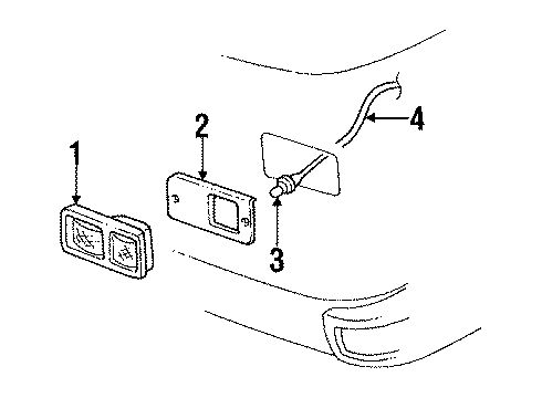 1993 GMC P3500 Rear Lamps - Side Marker Lamps Diagram
