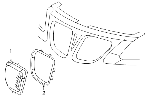 2007 Pontiac G6 Grille & Components Diagram