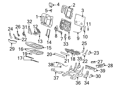 2008 Saturn Outlook Second Row Seats Diagram