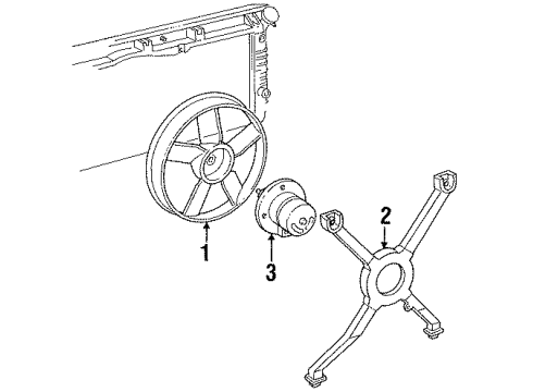 1994 Chevy Lumina Cooling System, Radiator, Water Pump, Cooling Fan Diagram