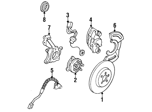 1993 Cadillac Allante Control Module Diagram for 3538793