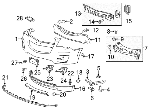 2015 Chevy Equinox Front Bumper Diagram