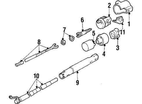1990 Chevy Caprice Steering Column Assembly Diagram