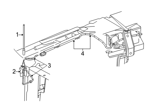 2007 Cadillac Escalade EXT Antenna & Radio Diagram