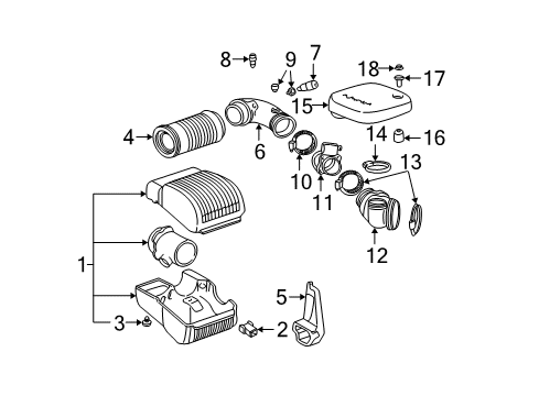 1997 GMC K2500 Air Intake Diagram