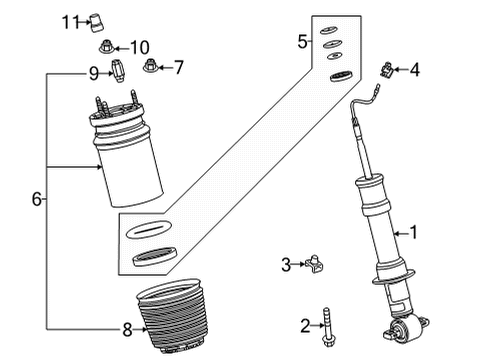 2023 Cadillac Escalade ESV Struts & Components - Front Diagram