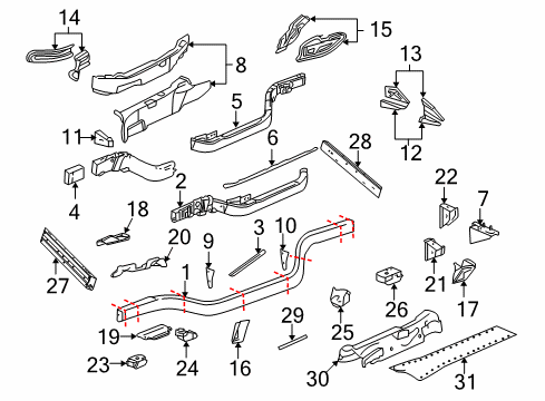 2004 Cadillac XLR Control Arm Bracket, Passenger Side Diagram for 10421763