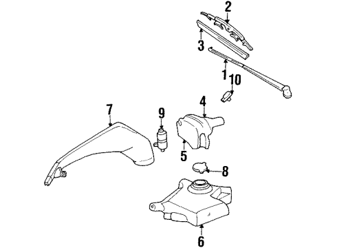 1997 Buick Riviera Wiper & Washer Components Diagram