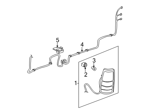 2001 GMC Sierra 3500 Combination Lamps Diagram