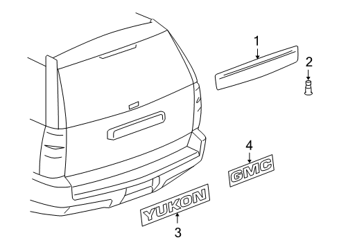 2012 GMC Yukon Parking Aid Diagram