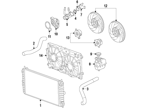 2016 Buick LaCrosse Cooling System, Radiator, Water Pump, Cooling Fan Diagram