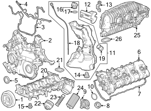 2023 Chevy Corvette Air Filter Diagram for 84321605