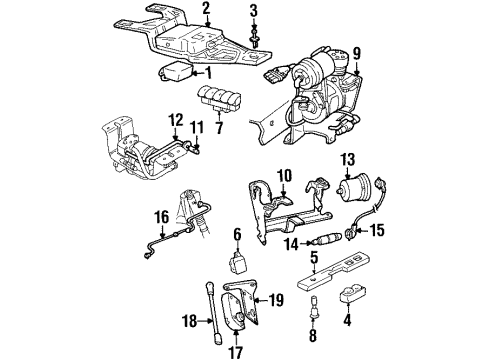 1999 Pontiac Bonneville Air Compressor Diagram for 22153324