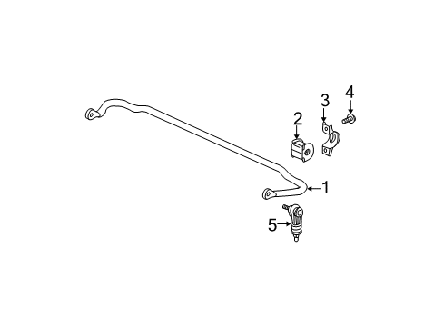 2007 Saturn Vue Stabilizer Bar & Components - Rear Diagram