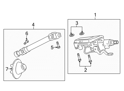 2013 Chevy Caprice Steering Column, Steering Wheel Diagram