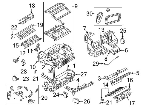 2002 Buick Rendezvous A/C & Heater Control Units Diagram