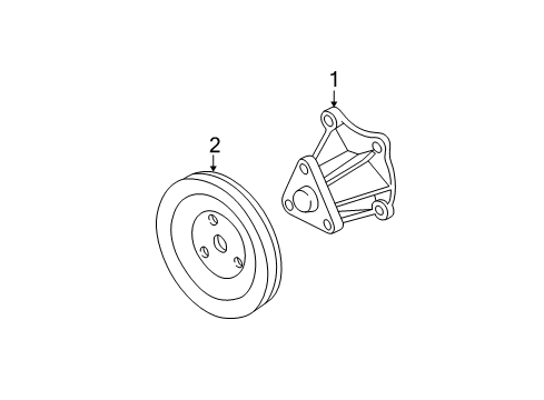 2002 Chevy Cavalier Cooling System, Radiator, Water Pump, Cooling Fan Diagram