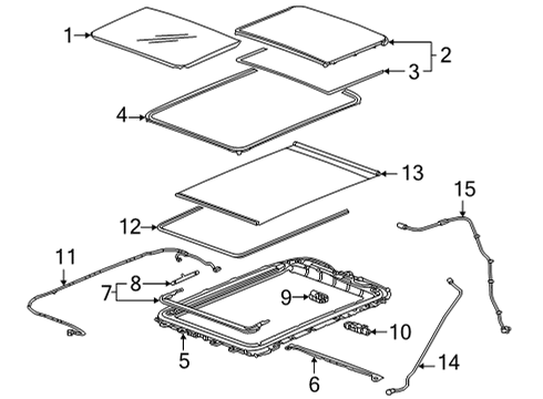 2021 GMC Yukon Sunroof Diagram