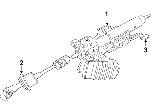 2009 Saturn Aura Steering Column & Wheel, Steering Gear & Linkage Diagram