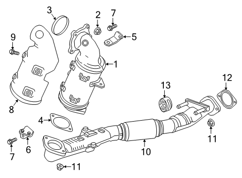 2019 GMC Terrain Exhaust Components Diagram