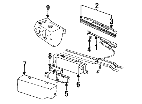 1997 GMC C2500 Suburban Rear Wipers Diagram