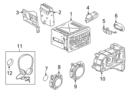2001 Pontiac Aztek AM/FM Radio Diagram for 10346321