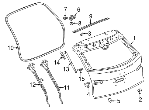 2024 Cadillac XT4 Gate & Hardware Diagram