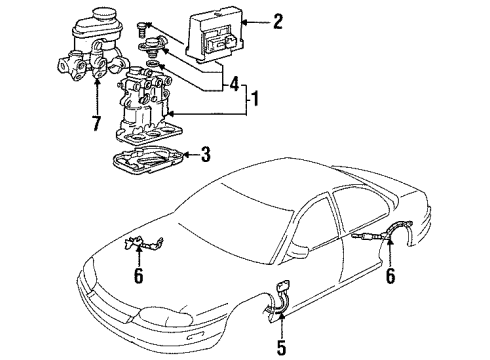 1995 Chevy Monte Carlo Anti-Lock Brakes Diagram