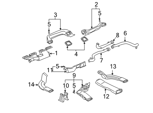 2004 Cadillac DeVille Ducts Diagram
