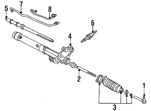 1995 Oldsmobile Silhouette Steering Column Assembly, Steering Wheel, Steering Gear Diagram