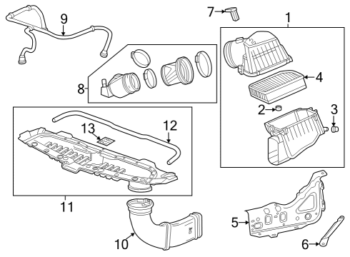 2023 Cadillac Escalade ESV Air Intake Diagram