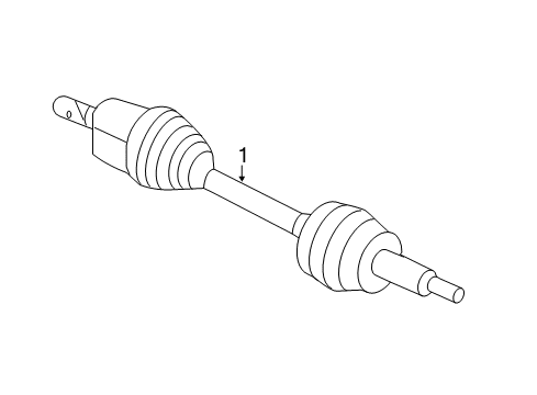 2018 Cadillac XT5 Drive Axles - Front Diagram