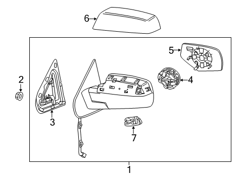 2016 GMC Sierra 2500 HD Outside Mirrors Diagram