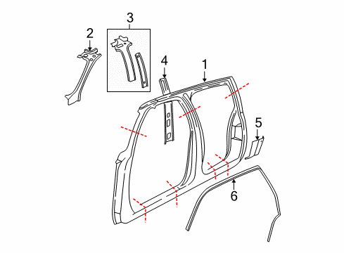 2008 Cadillac Escalade ESV Uniside Diagram