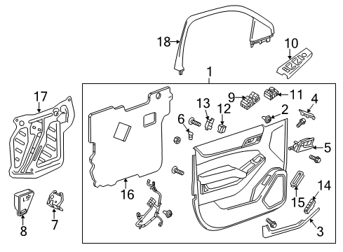 2015 Chevy Tahoe Front Door Diagram