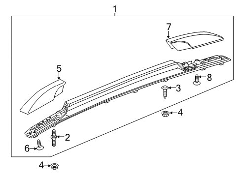 2022 Chevy Trax Luggage Carrier Diagram